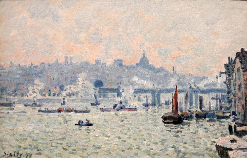 Alfred Sisley View Of The Thames Charing Cross Bridge