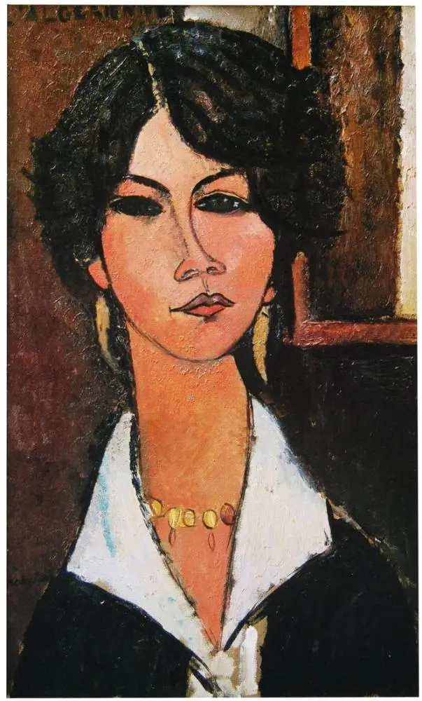 Amedeo Modigliani - Oil Paintings - Hand Painted Artwork - Expressionism,  Modern Art, School of Paris, Fauvism - Large Size Custom Paintings - Jeanne  Hebuterne The Necklace