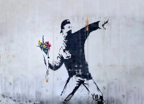 Banksy Poster Throwing Flowers – Wallister - Poster & More