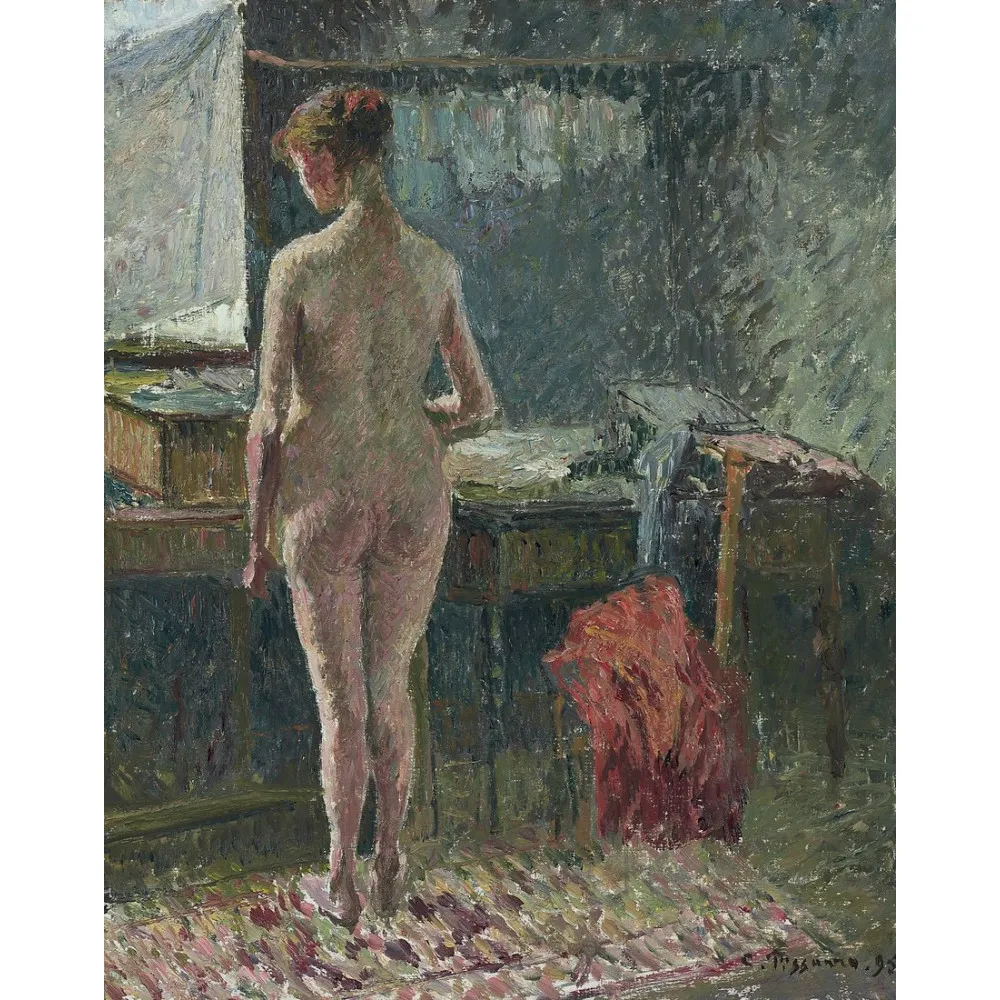 Camille Pissarro Naked Woman From Back In An Interior | Arthipo