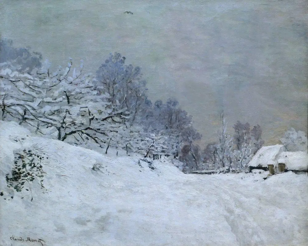 Claude Monet The Road In Front Of Saint Simeon Farm In Winter