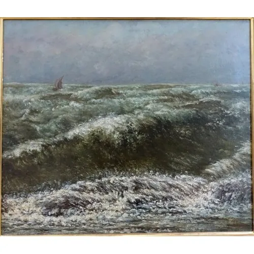 Gustave Courbet Stormy Sea