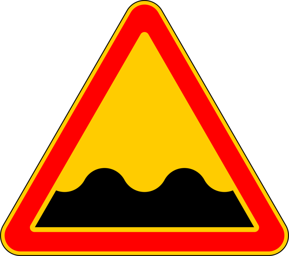 Bumpy Traffic Road Sign Poster