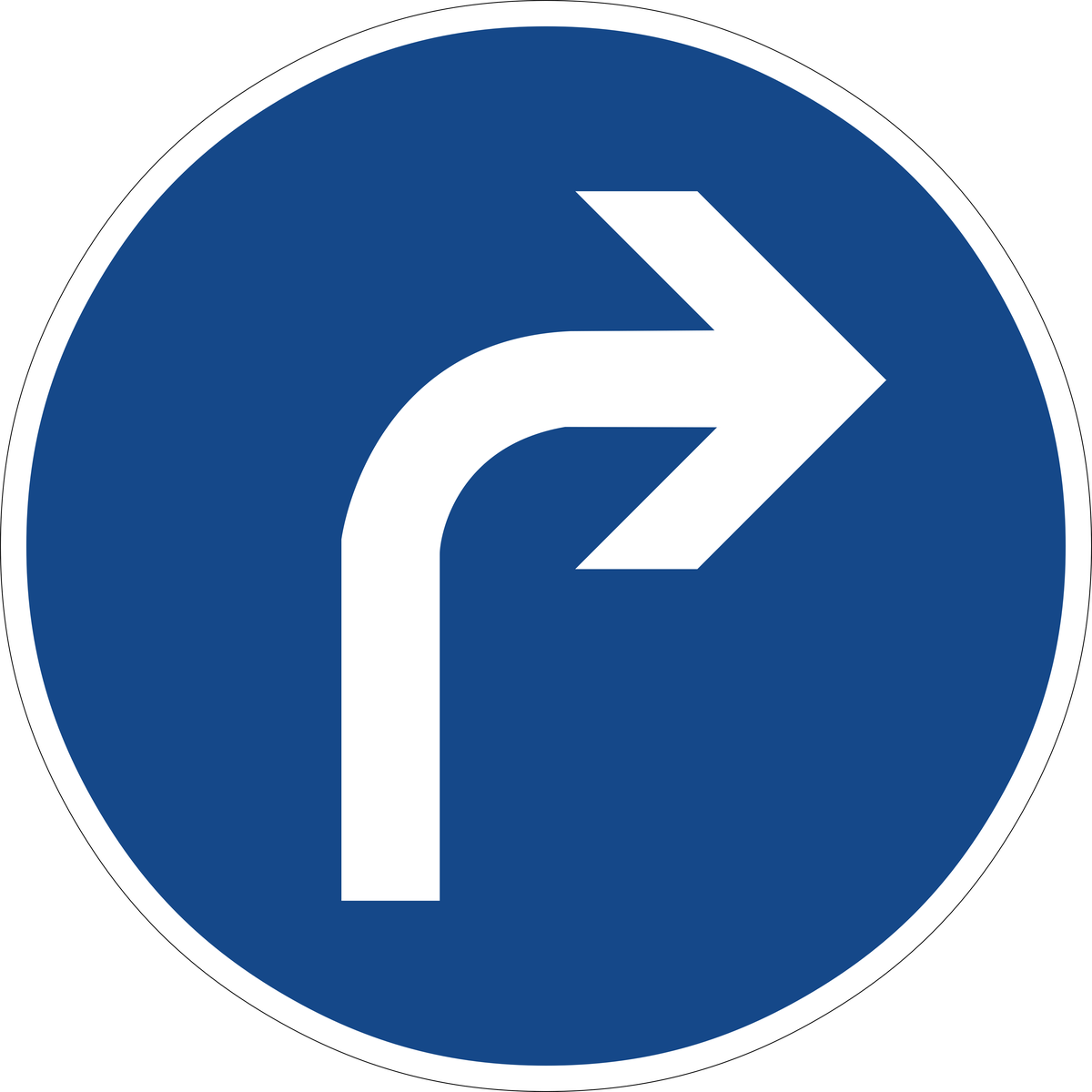 Turn Right Traffic Road Sign Poster