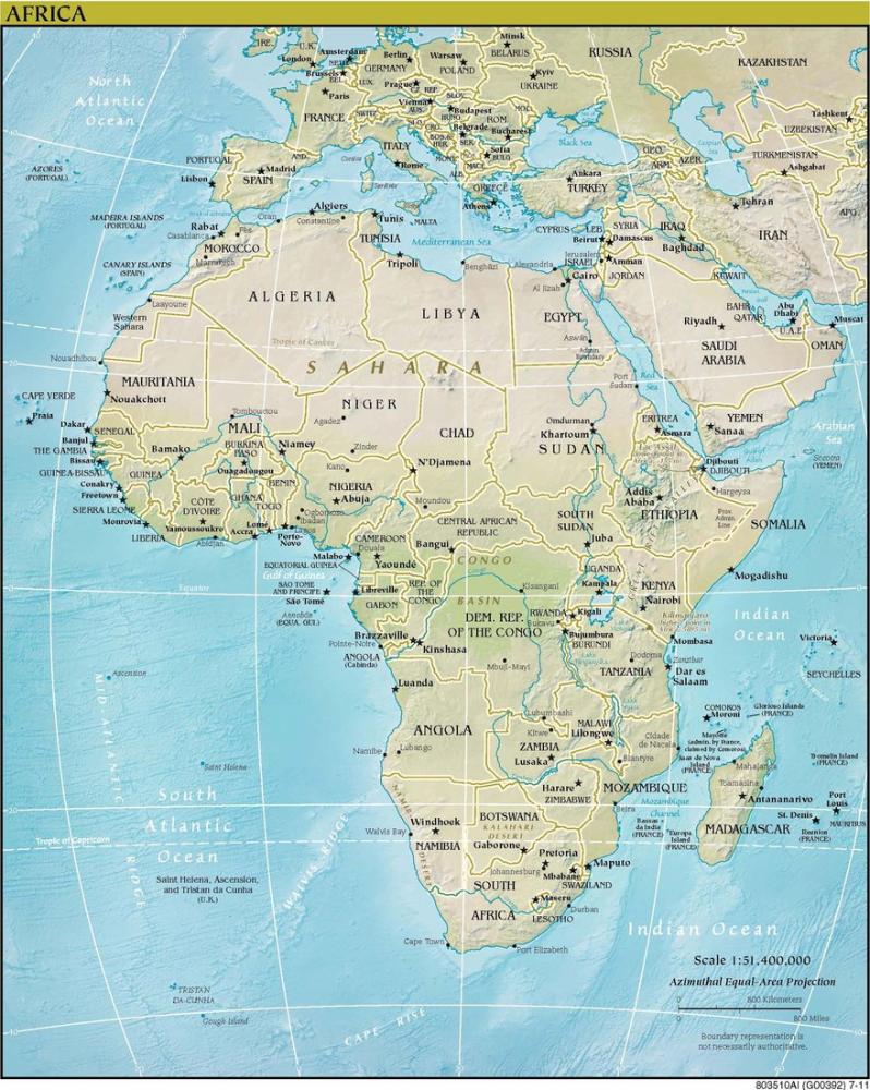 Africa Map Poster